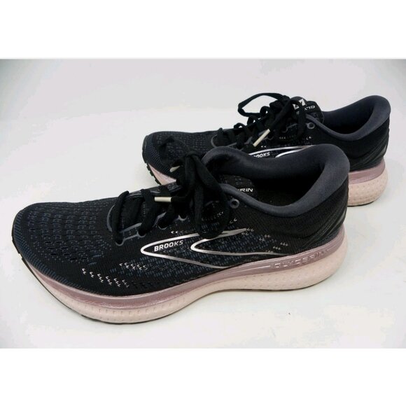 Brooks Womens Glycerin 19 1203431B074 Black Pink Running Shoe Sneaker Size 7.5 B - Picture 1 of 9